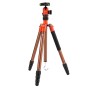 Fotopro X Go Chameleon treppiede in alluminio Arancio 4 sezioni fotocamera