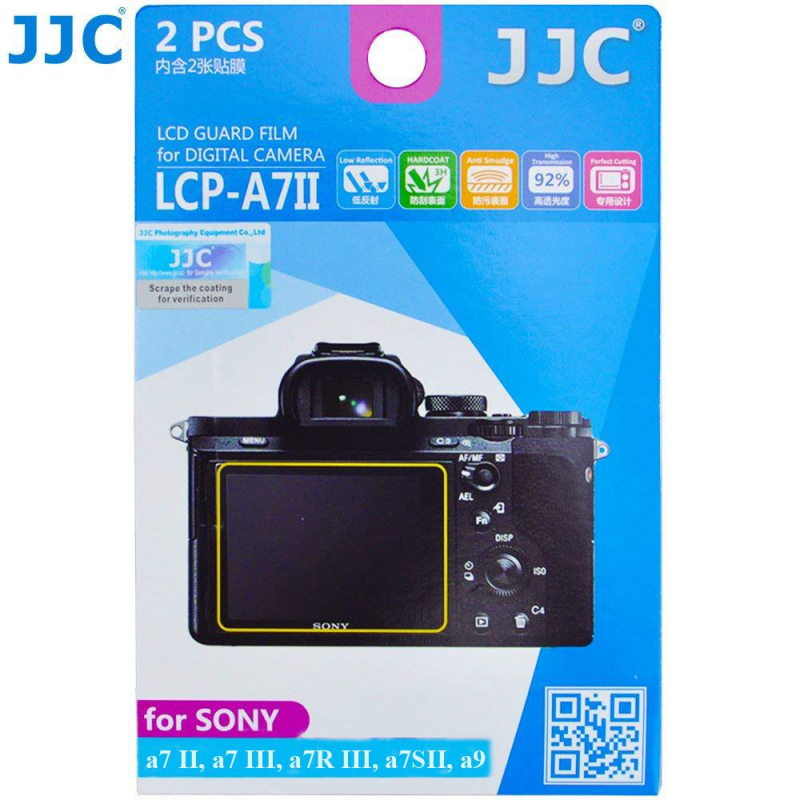 JJC 2 pezzi Pellicola protettiva per display Sony a7II, a7SII, a7III, a7RIII, a9