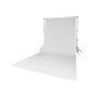 Caruba fondale fotografico in stoffa 3m x 6m bianco (cotone 100%)