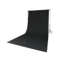 Caruba fondale fotografico in stoffa 3m x 6m nero (cotone 100%)