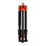 Fotopro Sherpa Carbon Treppiede arancione in Fibra di Carbonio