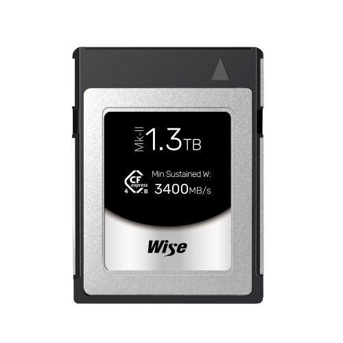 1 - Wise 1.3TB CFexpress 4.0 Type B PRO Mk II Memory Card 3700 - 3600 MB/s per Video 8K
