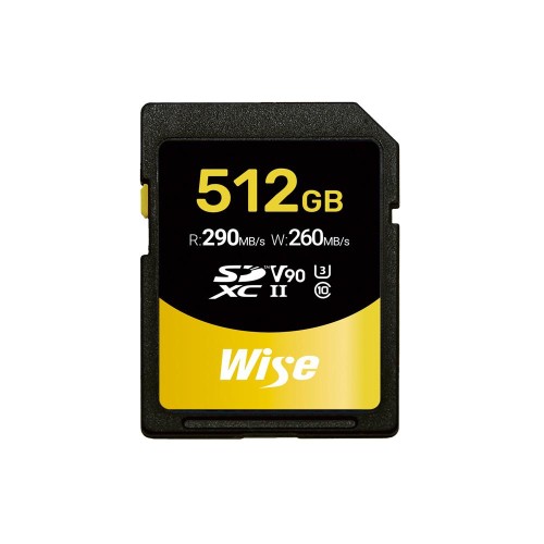 1 - Wise 512GB SDXC UHS II V90 Memory Card 290 - 260 MB/s