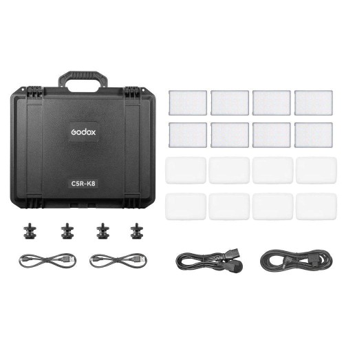 1 - Godox C5R K8 Mobile RGB LED 8 Light Kit with Charging Case