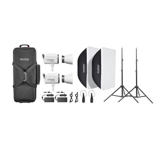 1 - Godox Litemons LA150R RGB LED Video Light 2 light kit
