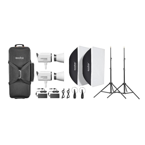 1 - Godox Litemons LA300R RGB LED Video Light 2 light kit