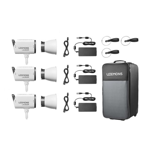1 - Godox Litemons LA300R RGB LED Video Light 3 light kit