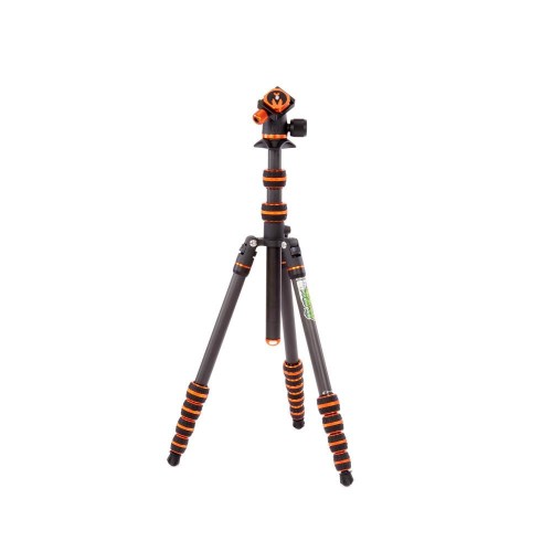 1 - 3 Legged Thing Treppiede in Fibra di Carbonio Punks Brian 2.0 con Airhed Neo 2.0 Nero e Arancione