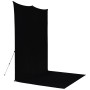 3 - Westcott X-Drop Pro Wrinkle- Kit Fondale con Struttura - Nero Intenso (2,4 x 4 m)