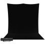 5 - Westcott X-Drop Pro Wrinkle- Kit Fondale con Struttura - Nero Intenso (2,4 x 4 m)