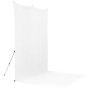 3 - Westcott X-Drop Pro Wrinkle- Kit Fondale con Struttura - Bianco Puro (2,4 x 4 m)