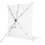 4 - Westcott X-Drop Pro Wrinkle- Kit Fondale con Struttura - Bianco Puro (2,4 x 4 m)