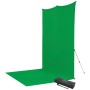 2 - Westcott X-Drop Pro Wrinkle- Kit Fondale con Struttura - Verde Chroma key (2,4 x 4 m)