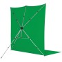 4 - Westcott X-Drop Pro Wrinkle- Kit Fondale con Struttura - Verde Chroma key (2,4 x 4 m)