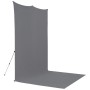 3 - Westcott X-Drop Pro Wrinkle- Kit Fondale con Struttura - Grigio Medio (2,4 x 4 m)