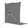 4 - Westcott X-Drop Pro Wrinkle- Kit Fondale con Struttura - Grigio Medio (2,4 x 4 m)