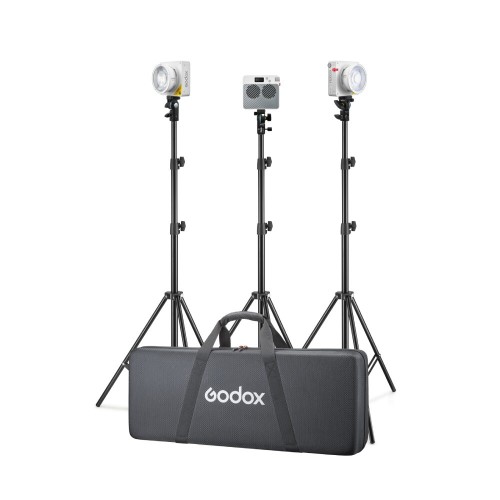 1 - Godox ML100BI KIT 3 luci LED - con Impugnatura V-Mount