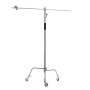 1 - Caruba LS-9W C-Stand stativo boom in acciaio e ruote 330cm