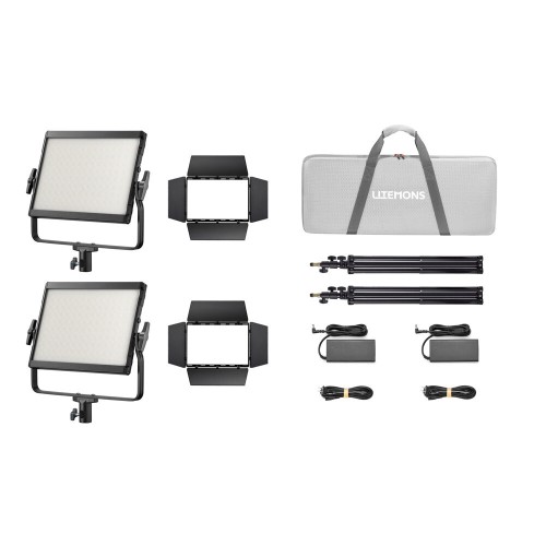 1 - Godox LP400Bi K2 Nero Litemons Bi color Pannello LED Kit da 2 pezzi