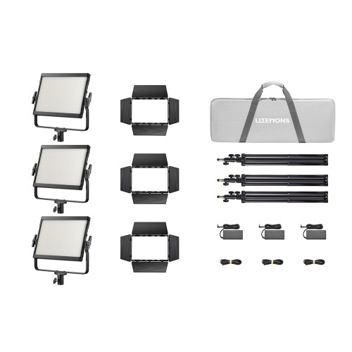 1 - Godox LP600Bi K3 Nero Litemons Bi color Pannello LED Kit da 3 pezzi