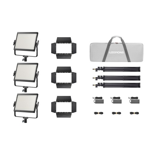 1 - Godox LP600R K3 Nero Litemons Pannello LED RGB Kit da 3 pezzi
