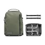 1 - WANDRD PRVKE Zip 21 Litri Kit Fotografico Verde Wasatch con Apertura Superiore a Zip