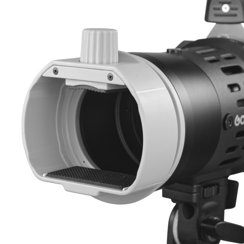 1 - Godox Proiettore FP-M 19° pre flash da slitta classici testa rettangolare