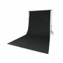 Quadralite fondale fotografico in stoffa 2,85m x 6m nero (cotone 100%)