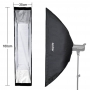 Godox Softbox 35x160cm rettangolare strip con attacco bowens + griglia a nido d&039ape per flash da studio