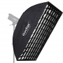 Godox Softbox 70x100cm rettangolare con attacco bowens + griglia a nido d&039ape per flash da studio