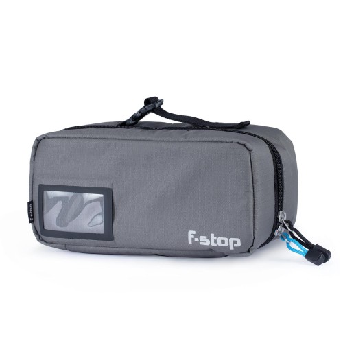 F Stop Accessory Pouch Large Gargoyle (Grey) Black Zipper
